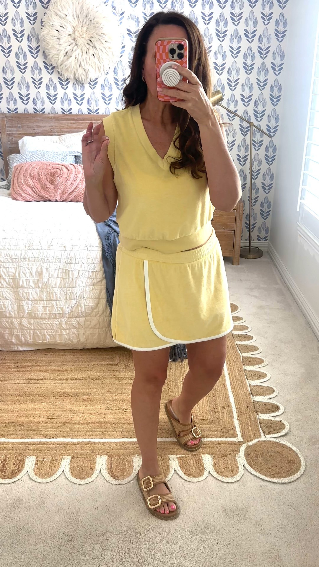 Cutest terry cloth set. Skort is on sale for just $14. Wearing a medium in both pieces! 
.


#LTKOver40 #LTKActive #LTKSaleAlert