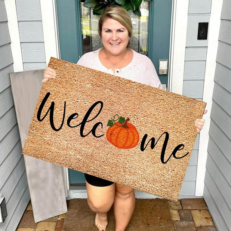 Hello Pumpkin Welcome Funny Cute Doormat Door Mat Welcome Friends Doormat Funny Doormat New Home ... | Walmart (US)