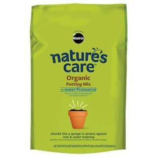 Miracle-Gro 8 Qt. Nature's Care Organic Potting Mix with Water Conserve-71678120 - The Home Depot | The Home Depot