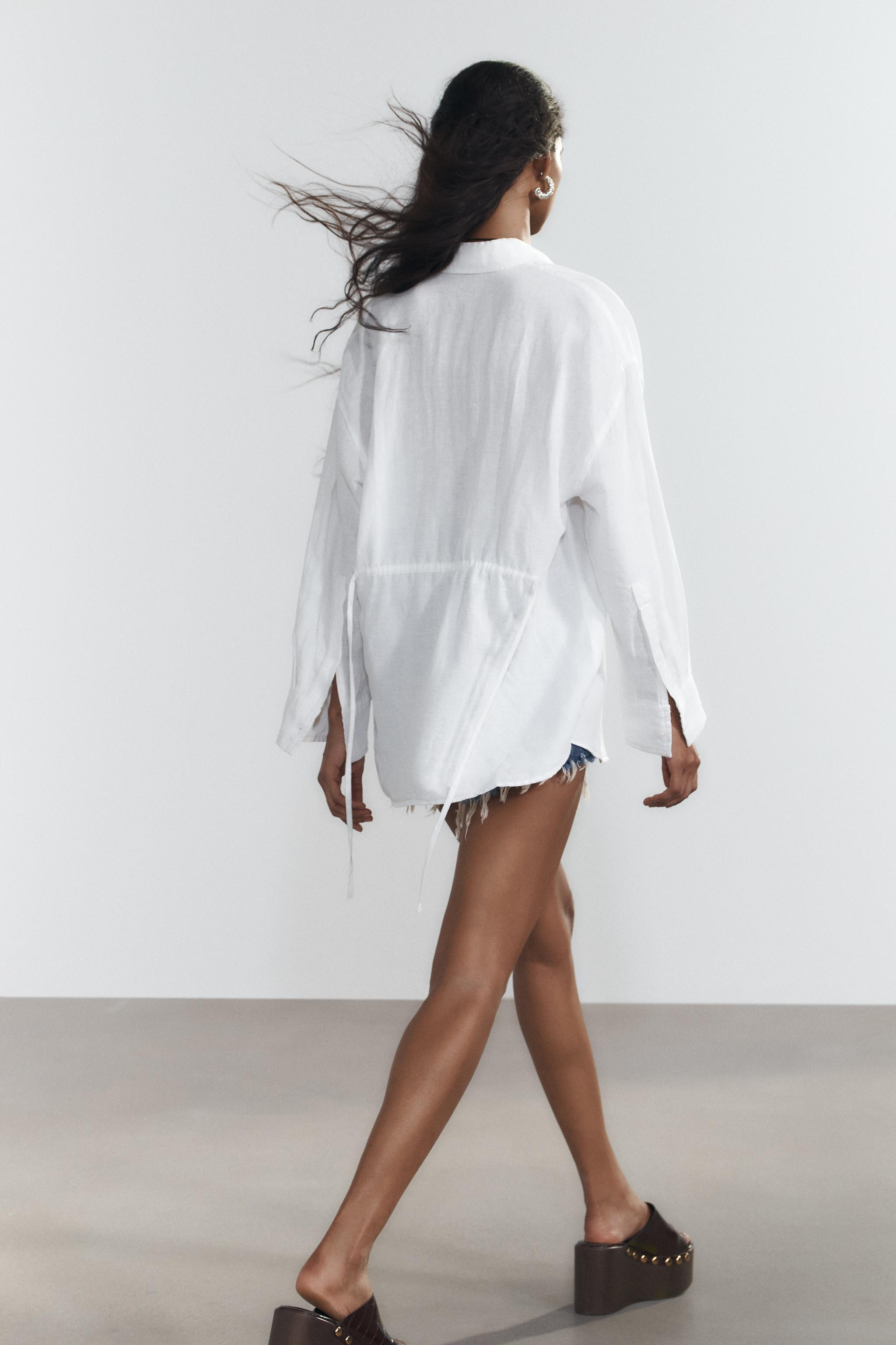 OVERSIZE LINEN BLEND SHIRT | Zara UK