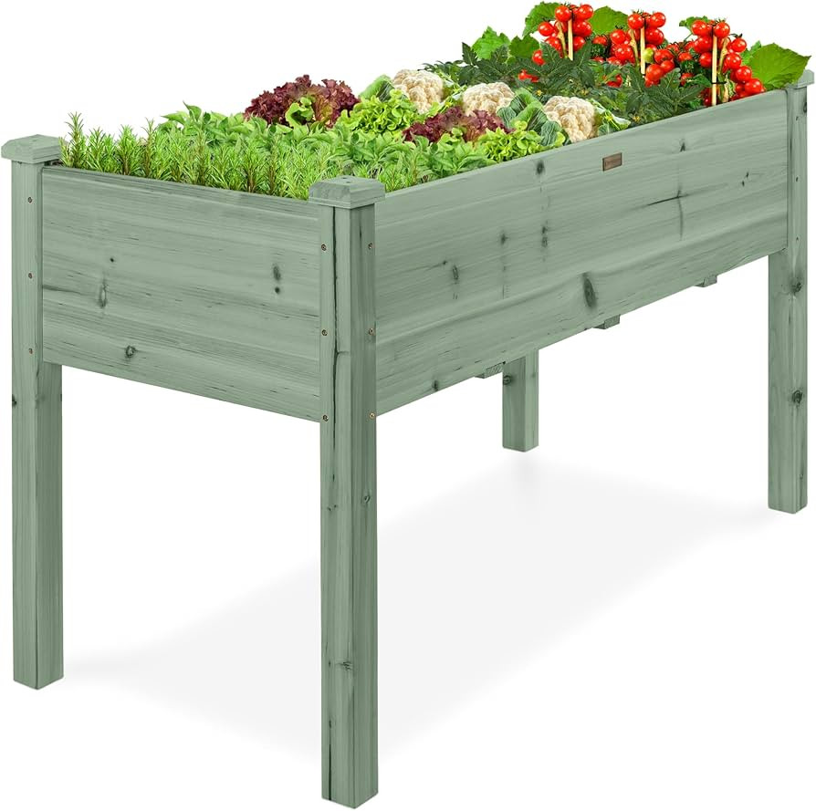 Best Choice Products 48x24x30in Raised Garden Bed, Elevated Wood Planter Box Stand for Backyard, ... | Amazon (US)
