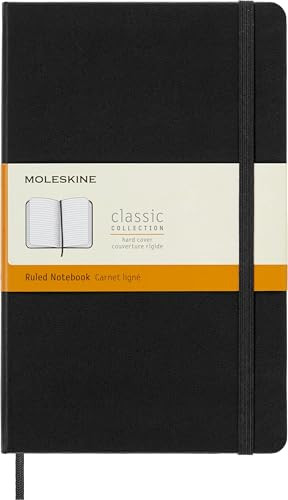 Moleskine classic large ruled hardcover notebook in black