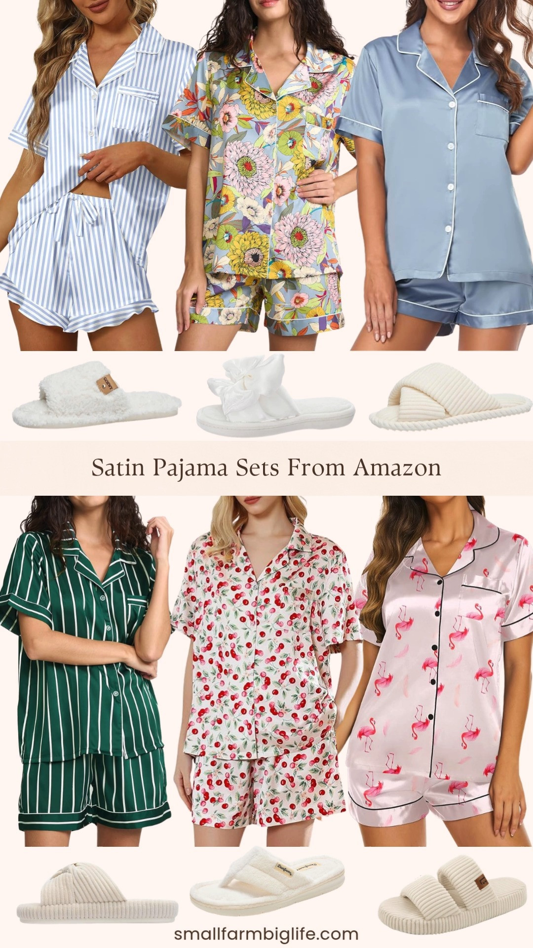 Satin pajama sets are having such a major moment right now and Amazon has the most beautiful styles at amazing prices! From classic stripes and pretty florals to fun flamingo and cherry prints, these are the luxurious and comfortable sets that make getting ready for bed feel like such a treat. Paired with the coziest open toe slippers in every style from memory foam slides to fuzzy mules and satin bow styles, these are the loungewear essentials that belong in every bedroom. Linking everything below! 

 #LTKMothersDay #LTKootd #LTKOver40