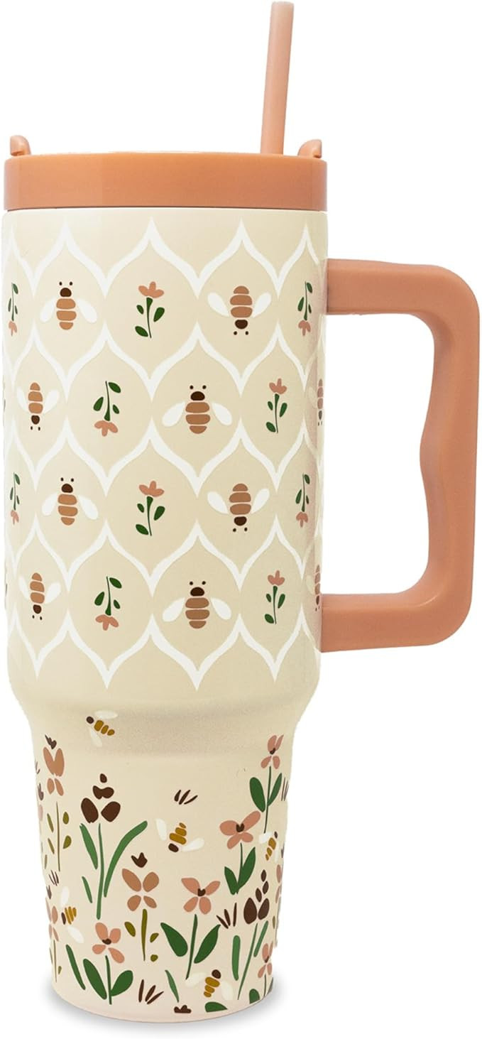 Steel Mill & Co 40 oz Stainless Steel Tumbler with Lid and Handle, Insulated/Thermal Travel Water... | Amazon (US)