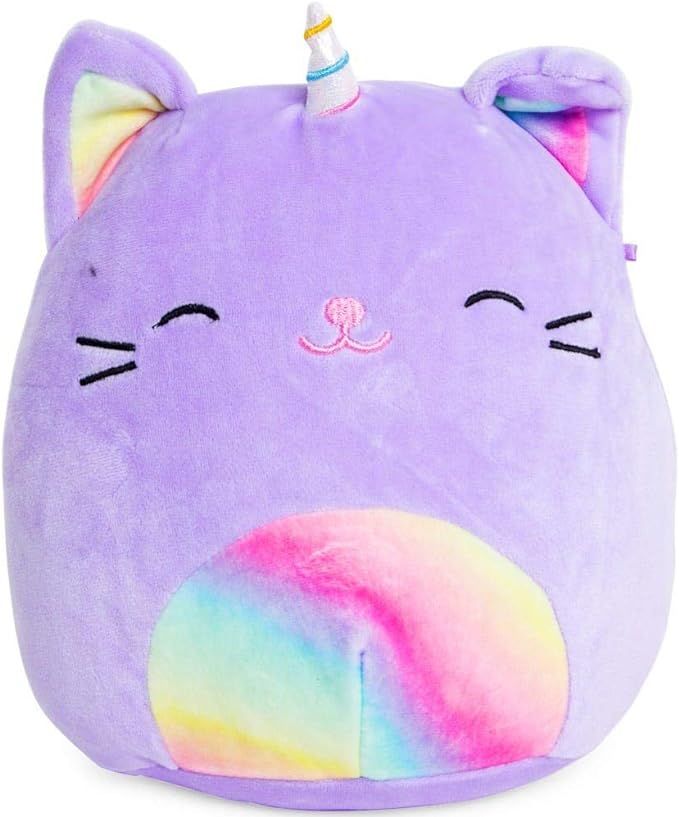 SQUISHMALLOWS Tabby Cat Unicorn Plush 8 inch Purple Rainbow | Amazon (US)