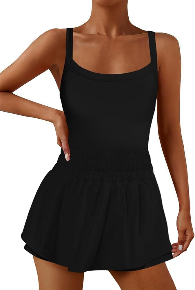 SENSERISE Womens Athletic Romper Running Onesie One Piece Workout Sets Tennis Dresses Shorts Golf... | Amazon (US)