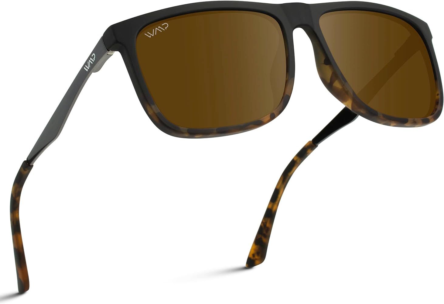 WearMe Pro Polarized Flat Top Square Mens Sunglasses | Amazon (US)