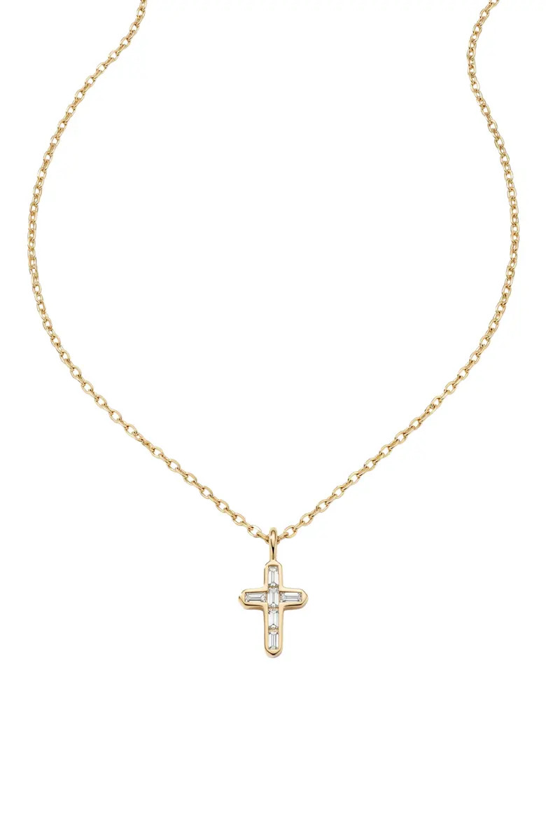 Baguette Cross Necklace (Women) | Nordstrom | Nordstrom