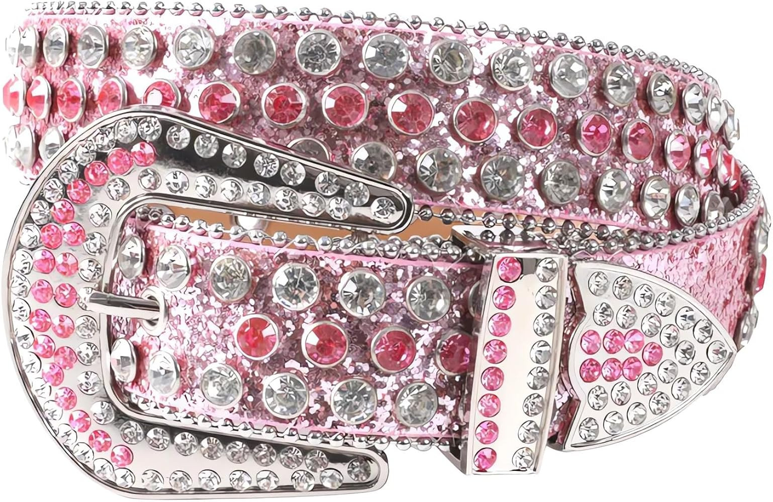 Studded belt Rhinestone Belt for Women Men BB Belt Y2K Style Cowgirl Bling Belt Western Belt Fest... | Amazon (US)