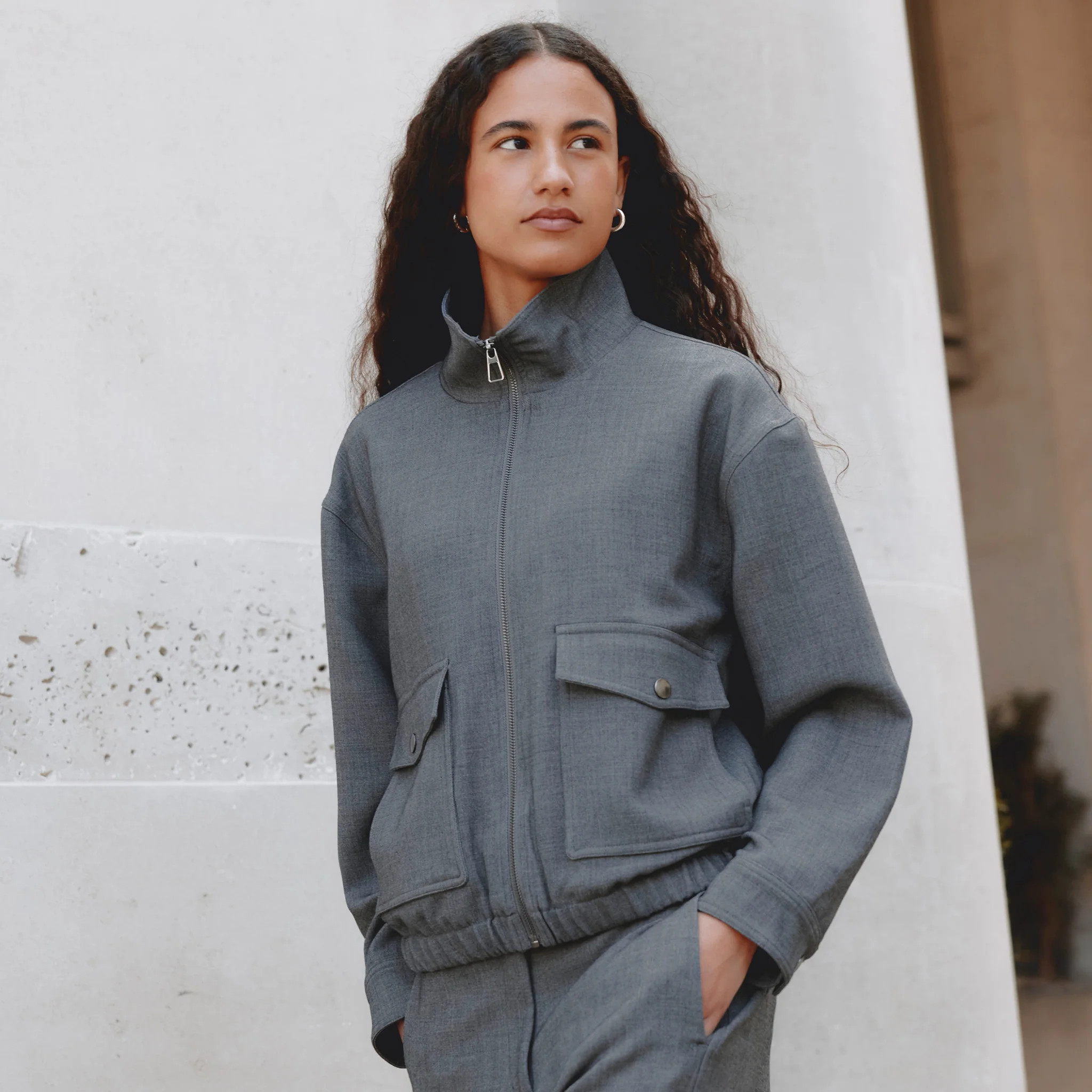 Grey Flannel Bomber | Albaray