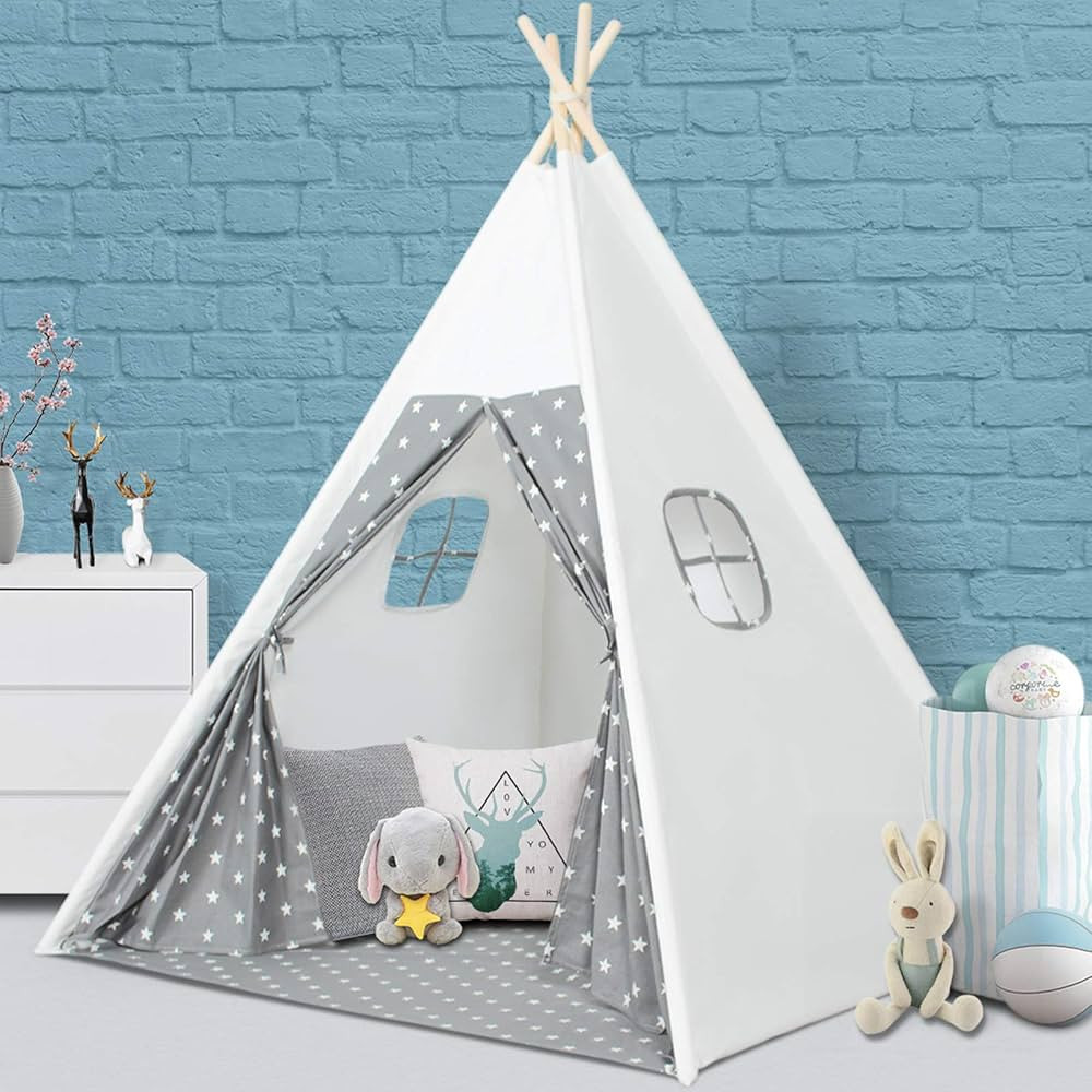 wilwolfer Kids Teepee Tent for Girls or Boys with Carry Case, Foldable Play Tent for Kids or Todd... | Amazon (US)