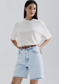 Bermuda Jeans Azul Hering Barra A Fio | ZZ MALL | ZZ Mall (BR)