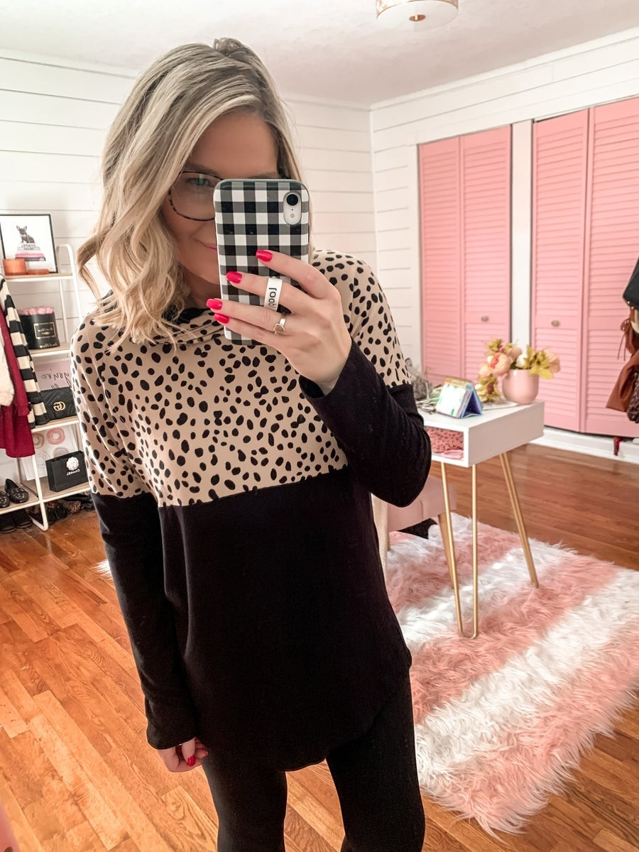 Spotted Hooded Pullover | Shop Jen Miracle LLC