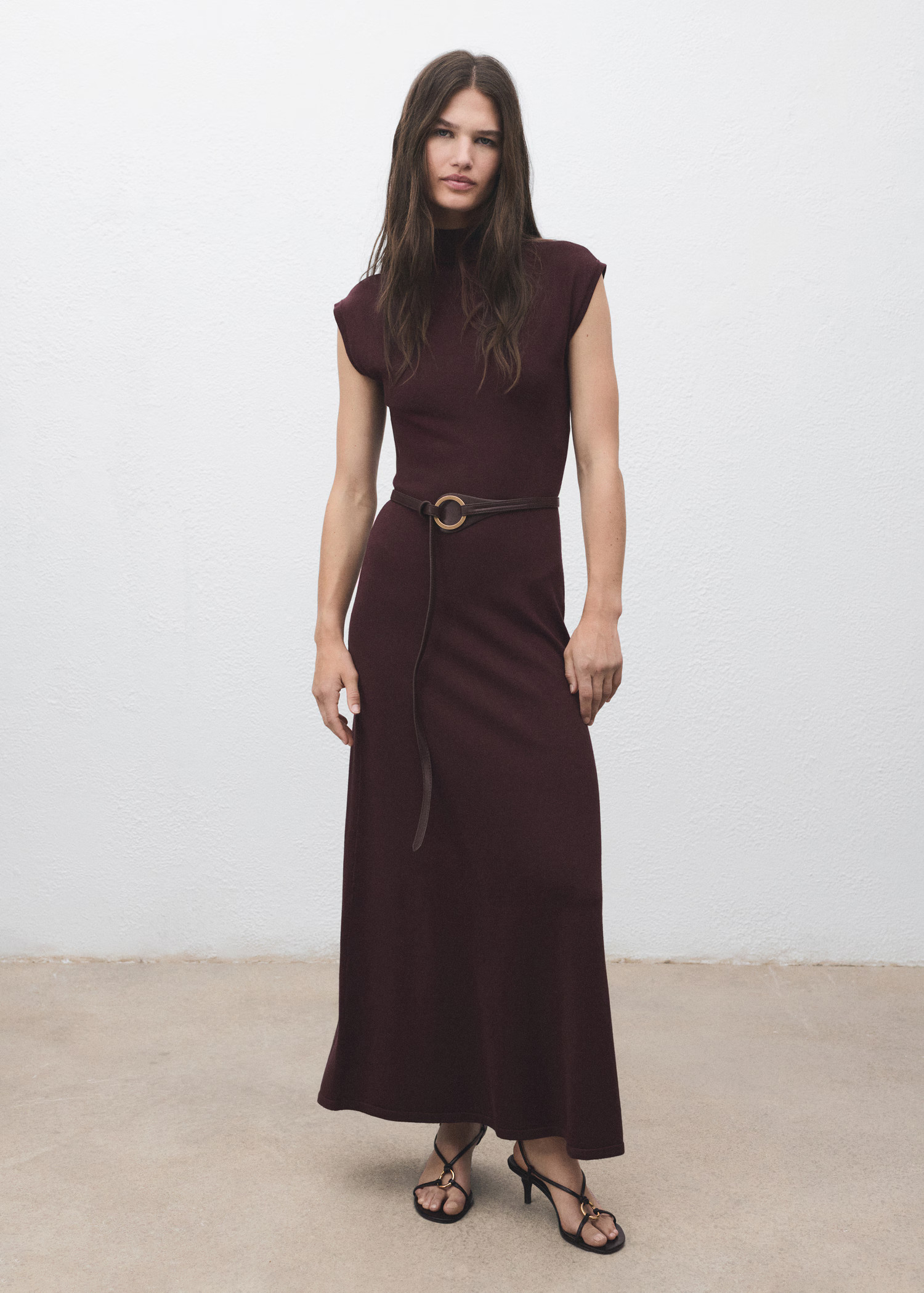 Perkins-neck knitted dress - Women | MANGO USA | Mango (US/MX/AU)