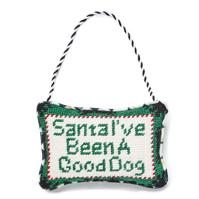 Needlepoint Dog Lover Ornament | MacKenzie-Childs