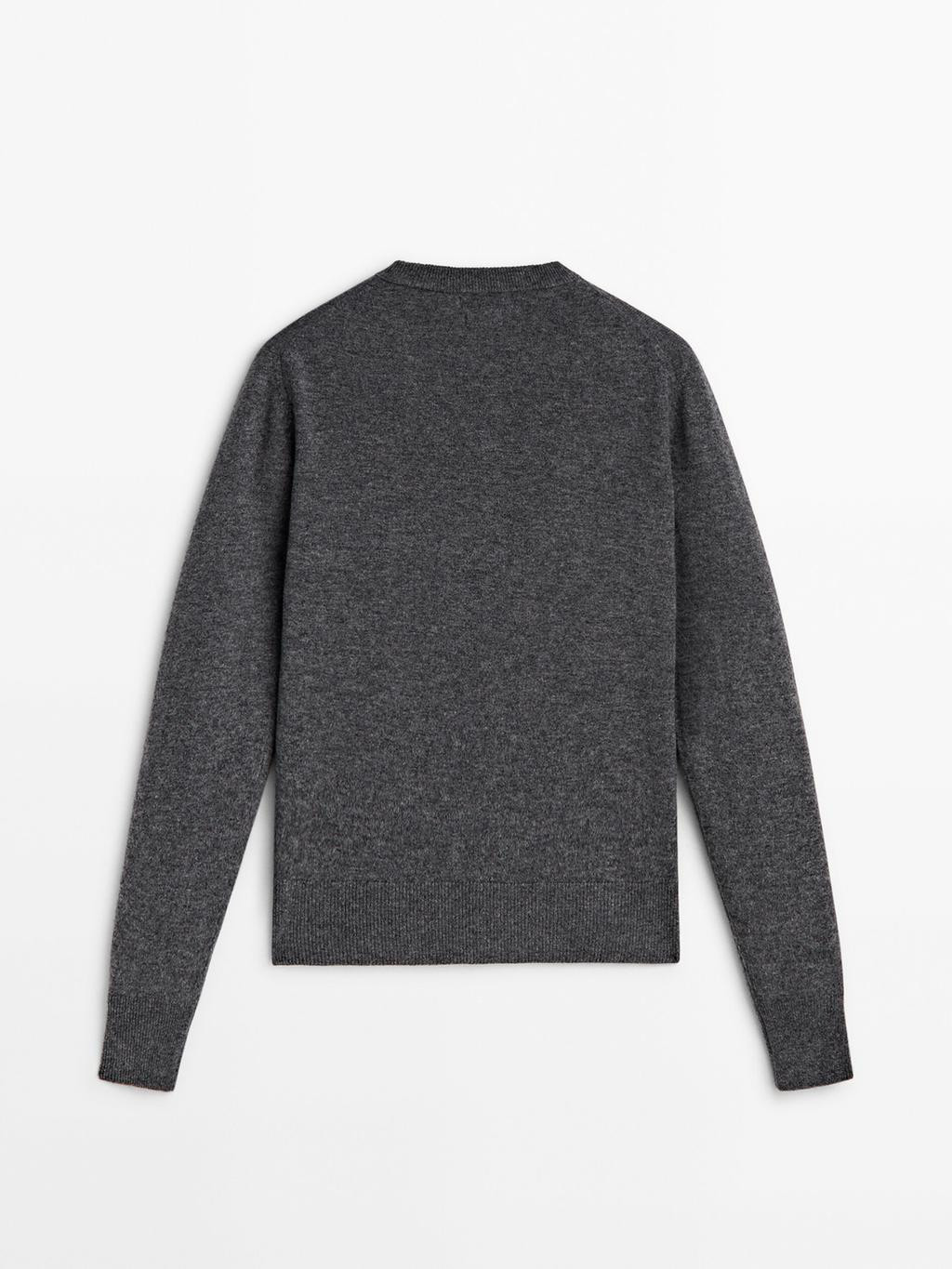 Wool blend cardigan with buttons | Massimo Dutti UK