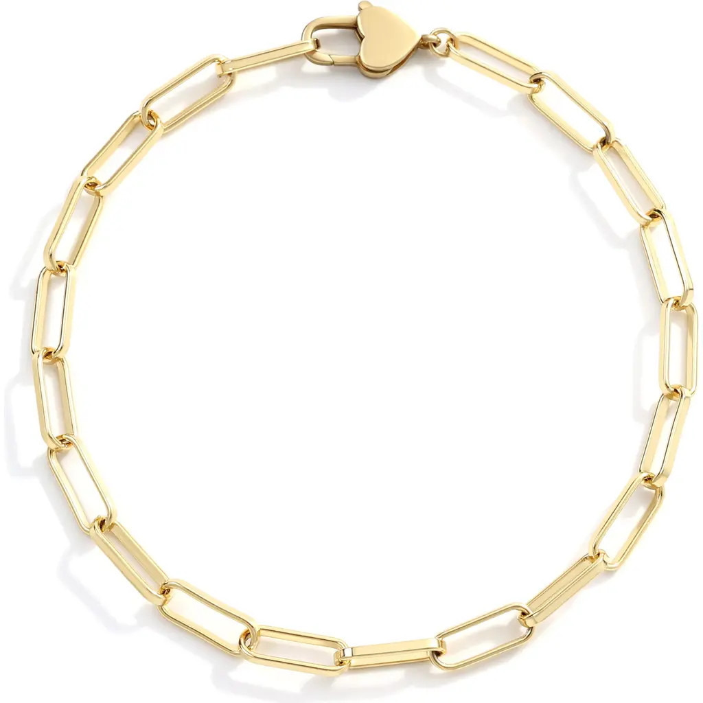 Mint & Lily Heart Padlock Bracelet in 18K Gold Plated at Nordstrom, Size 7.5 | Nordstrom