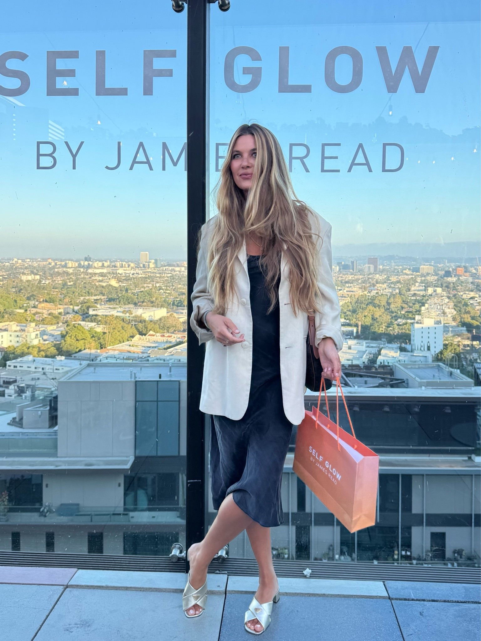 Easy pieces for a night out… you can’t go wrong with these silk slipped dress and oversized, beige blazer. Sandals are true to size and so luxe and comfortable.⚡️💎 Lip is Armani 503.

#LTKdayinmylife #LTKgrwm #LTKootd