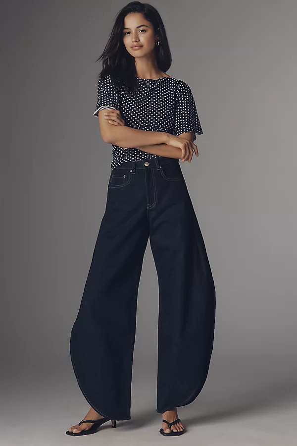Rori High-Rise Barrel Jeans | Anthropologie (US)