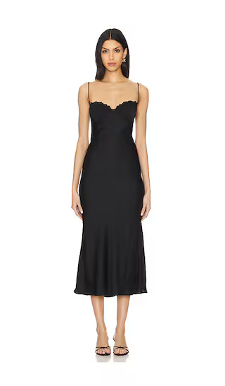 Sabina Midi Dress in Black | Revolve Clothing (Global)