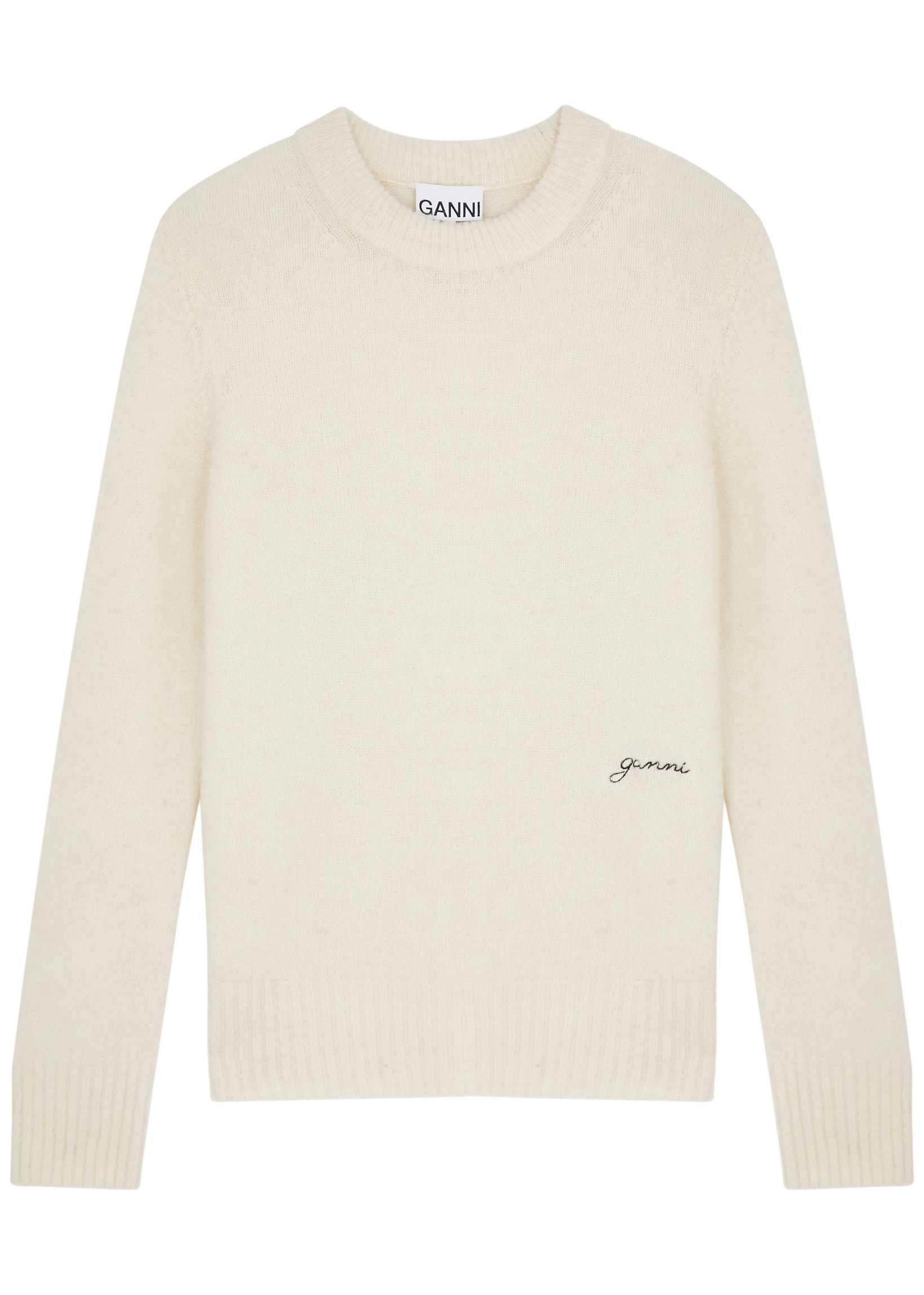 Logo-embroidered alpaca-blend jumper | Harvey Nichols