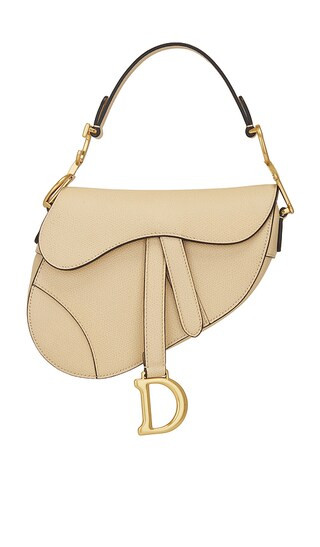 Dior Leather Saddle Bag in Ivory | Revolve Clothing (Global)
