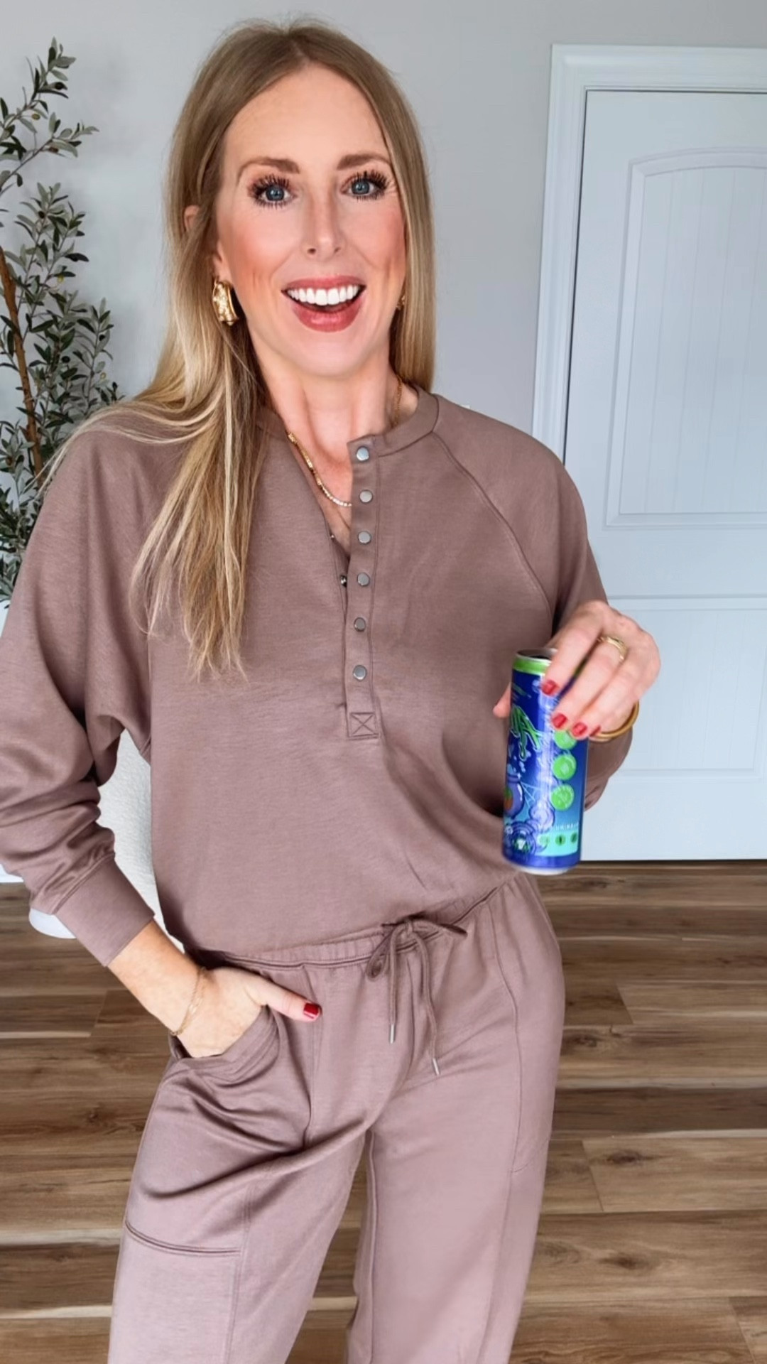 Walmart scubaknit Henley, scubaknit barrel sweats 

Small in both 

#LTKStyleTip #LTKFindsUnder50 #LTKActive