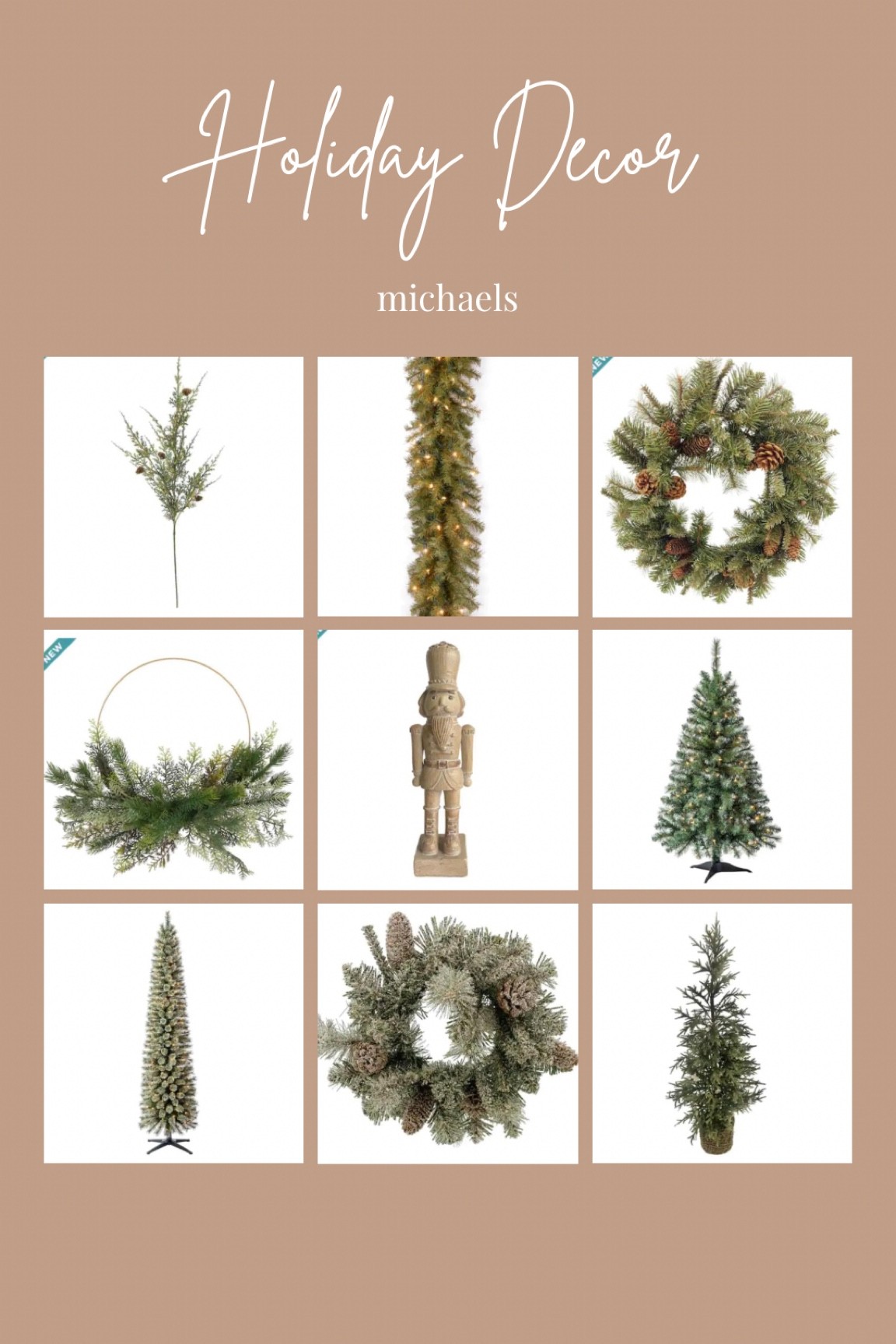 Holiday decor from Michael’s - my picks! #christmasdecor #christmaswreath #garland #christmastrees #greenery 

#LTKhome #LTKHoliday #LTKsalealert