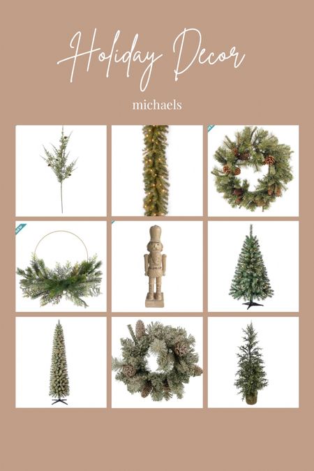Holiday decor from Michael’s - my picks! #christmasdecor #christmaswreath #garland #christmastrees #greenery 

#LTKhome #LTKHoliday #LTKsalealert