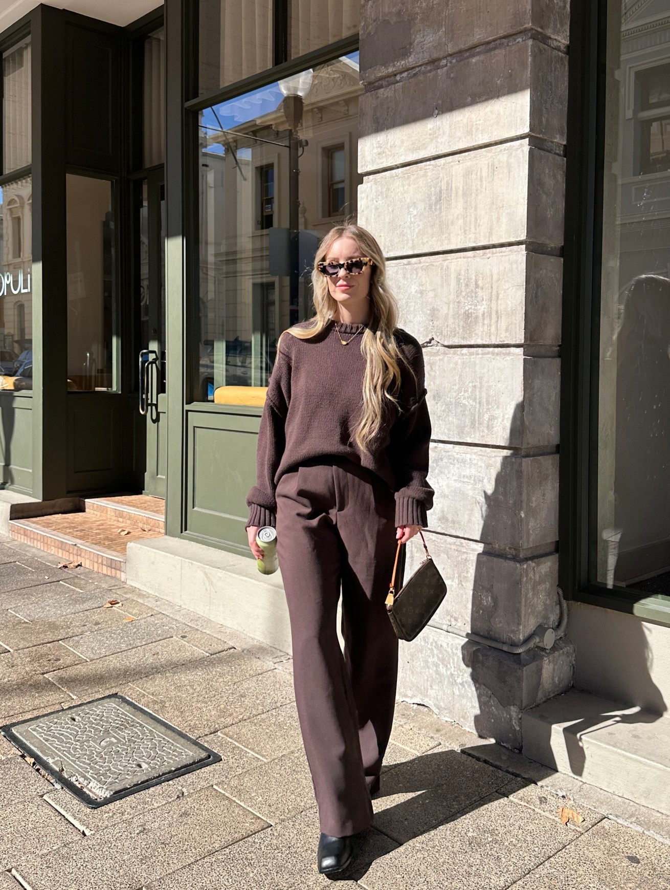 Another chocolate brown moment with a matcha in hand 🍵🤎

#LTKwinter #LTKworkwear #LTKaustralia