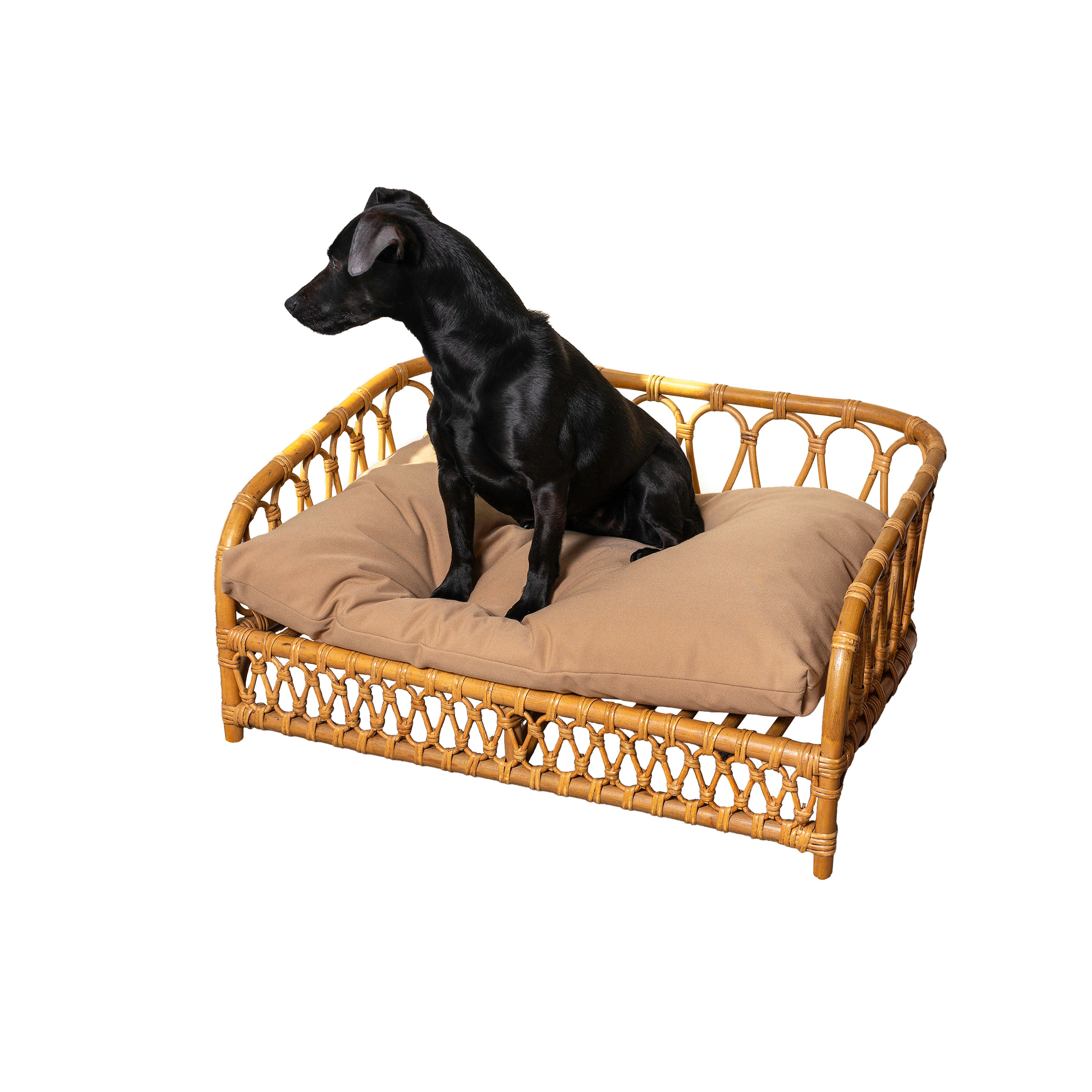 The Licker Store Rectangular Natural Polyester Sofa Dog/Cat Bed ( Medium ) in Brown | DBD1005A | Lowe's