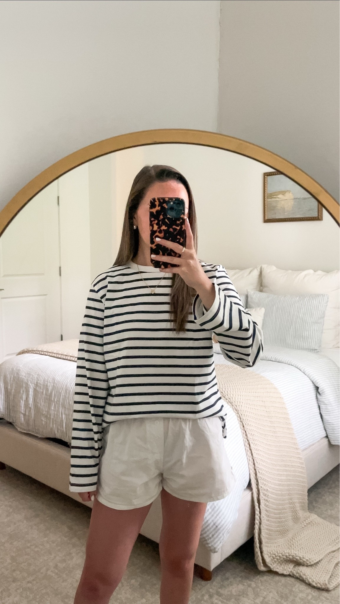 an oversized @jcrew long sleeve & my favorite @Aritzia boxer shorts for today’s WFH look!

two of my summer must haves - wearing my usual XS in both 🤍

#LTKootd #LTKWorkwear #LTKPetite