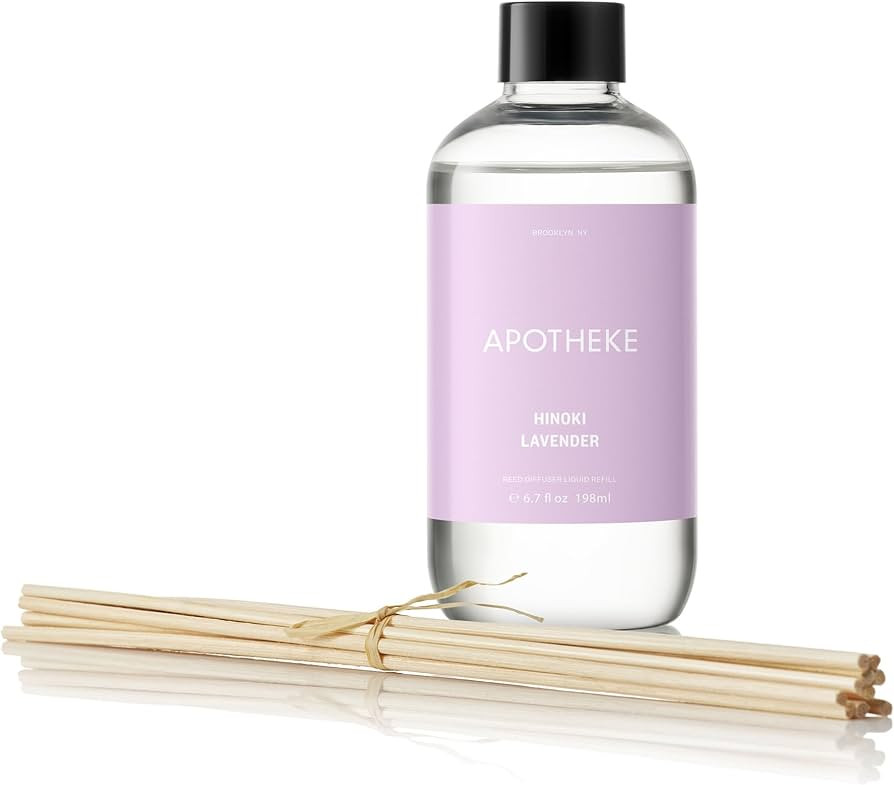 Apotheke Reed Diffuser Liquid Refill, Essential Oil - Hinoki Lavender | Amazon (US)