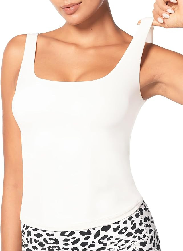 Sunzel Women's Square Neck Tank Top Fall Winter Thermal Layering Double Lined Slim Inner Wear for... | Amazon (US)
