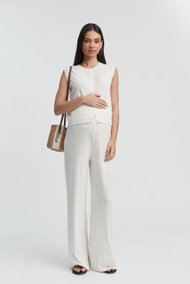 Sleeveless Knit Vest (Off White) | Legoe Heritage Maternity APAC