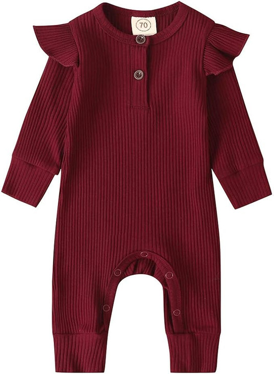 SEVEN YOUNG Infant Newborn Baby Boys Girls One-Piece Romper ...