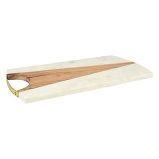 GAURI KOHLI San Bruno Marble and Wood Board-GK5011 - The Home Depot | The Home Depot