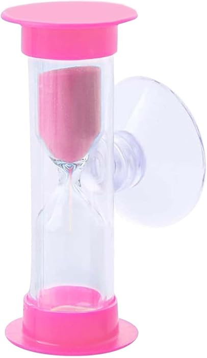 Hourglass Sand Timer 2 Minute with Suction Cup,Unbreakable Sand Watch 2 Min Sucker,Small Pink San... | Amazon (US)