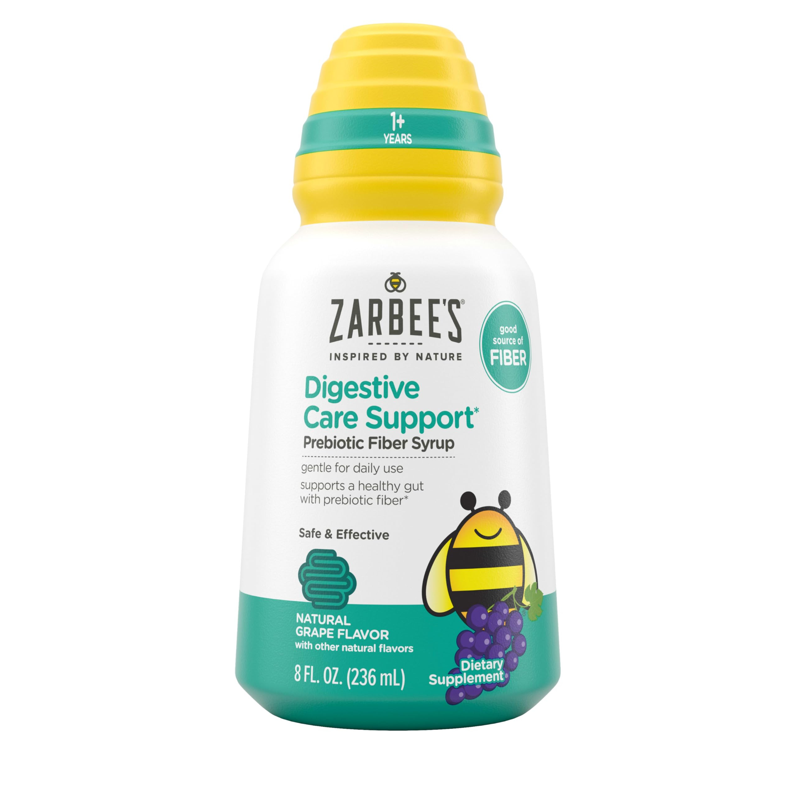 Zarbee's Children's Digestive Care Support* Prebiotic Fiber Syrup, Grape Flavor with Other Natura... | Amazon (US)