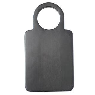 11.75 in. Farmhouse Black Mango Wood Cheese/Cutting Boards with Handle | The Home Depot