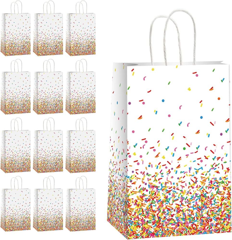 12 Pieces Confetti Sprinkle Party Decorations Confetti Sweet Candy Bag Donut Birthday Treat Bags ... | Amazon (US)
