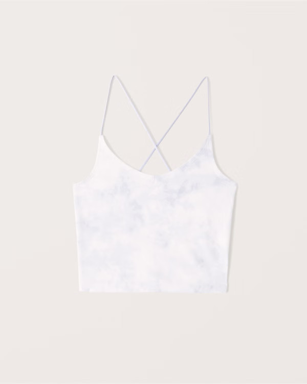 Tie-Dye Strappy-Back Cropped Cami | Abercrombie & Fitch (US)
