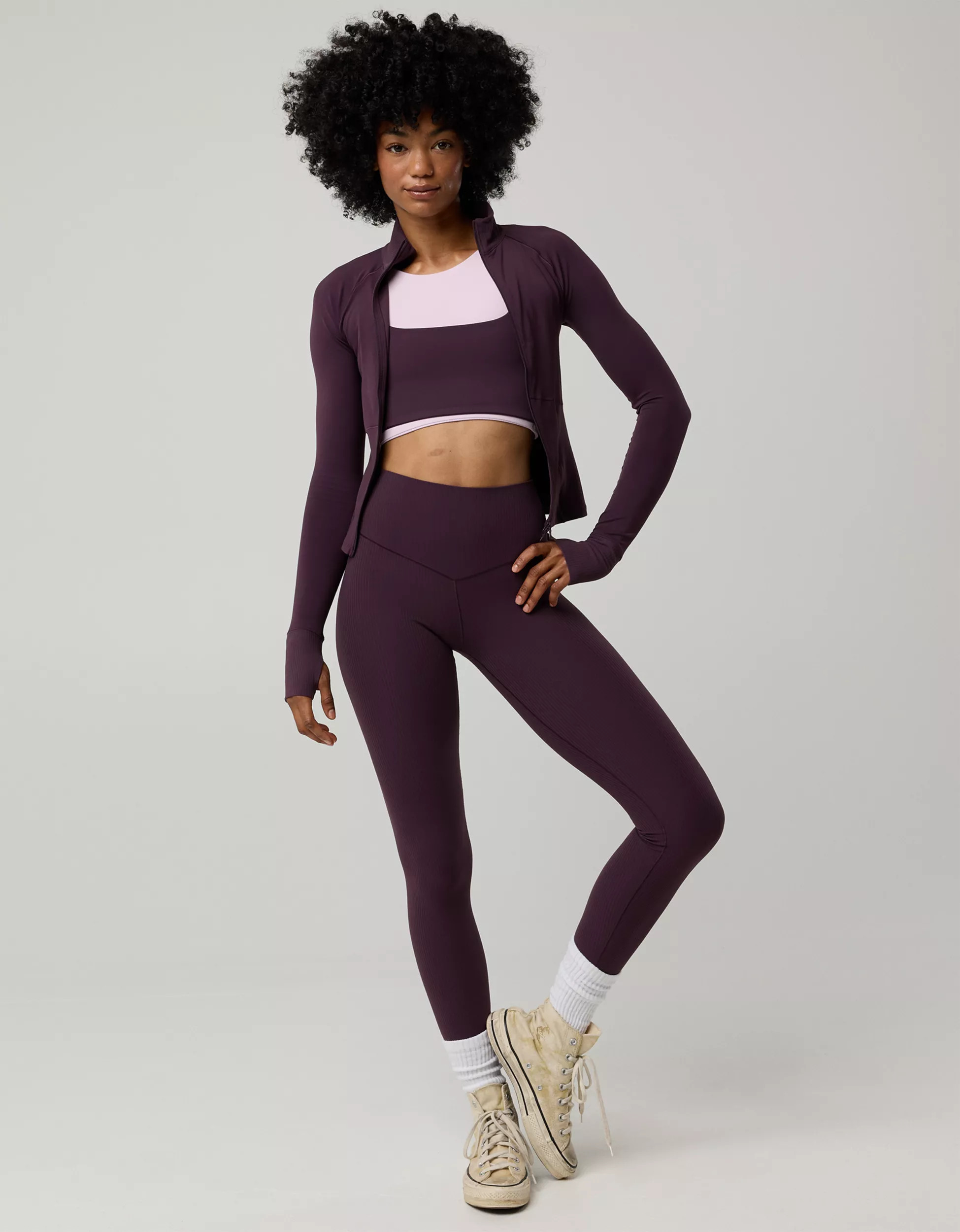 OFFLINE By Aerie Real Me XTRA High Waisted Ribbed Legging | American Eagle Outfitters (US & CA)