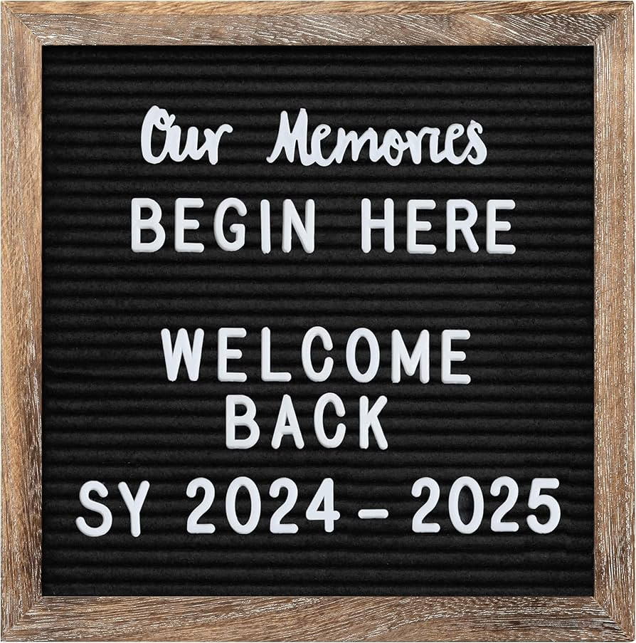 Felt Letter Board with Precut Letters Number Set 10x10 Inch, First Day School Board, Changeable B... | Amazon (US)