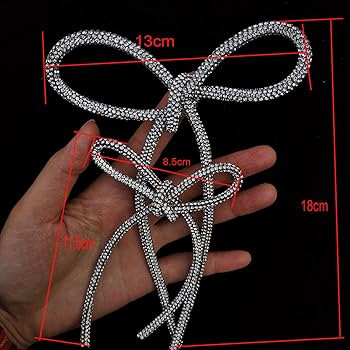 Oversize Rhinestone bow glass rope bow brooch glitter tupe trim Rhinestone Trim Rope Cord for Cra... | Amazon (US)