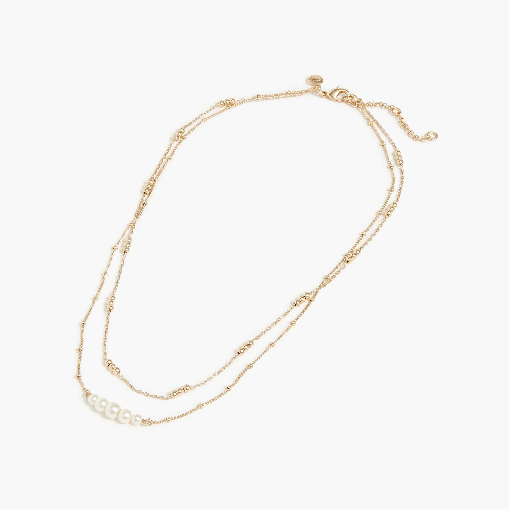 Beaded pearl layering necklace | J.Crew Factory