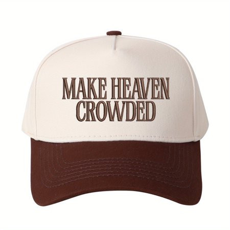 MAKE HEAVEN CROWDED Embroidered Trucker Hat - Women's Fashion Adjustable Snapback Cap, Stylish Cross-border Design | Walmart (US)