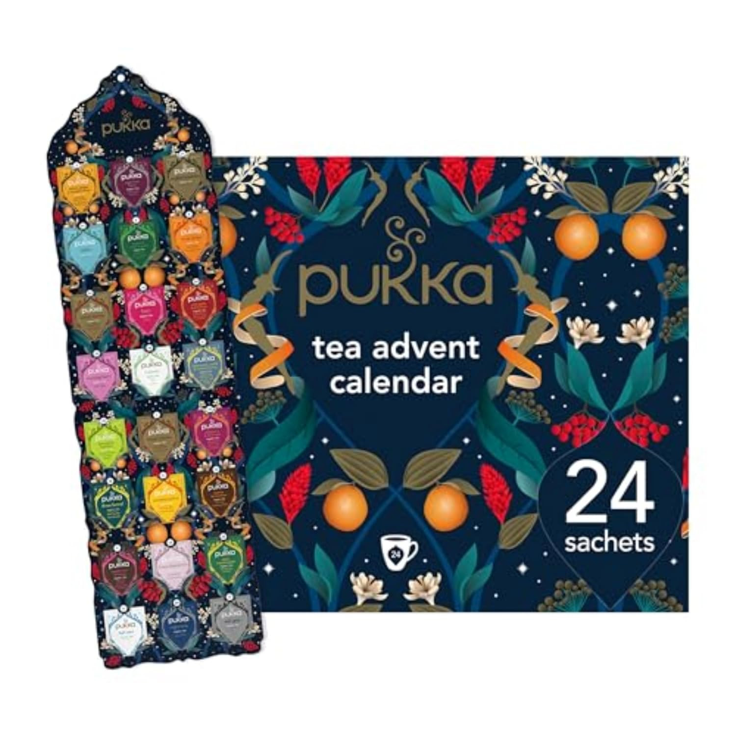 Pukka | Advent Calendar 2024 Organic Tea | Selection of 24 Delightful Black/Green Teas and Infusi... | Amazon (US)