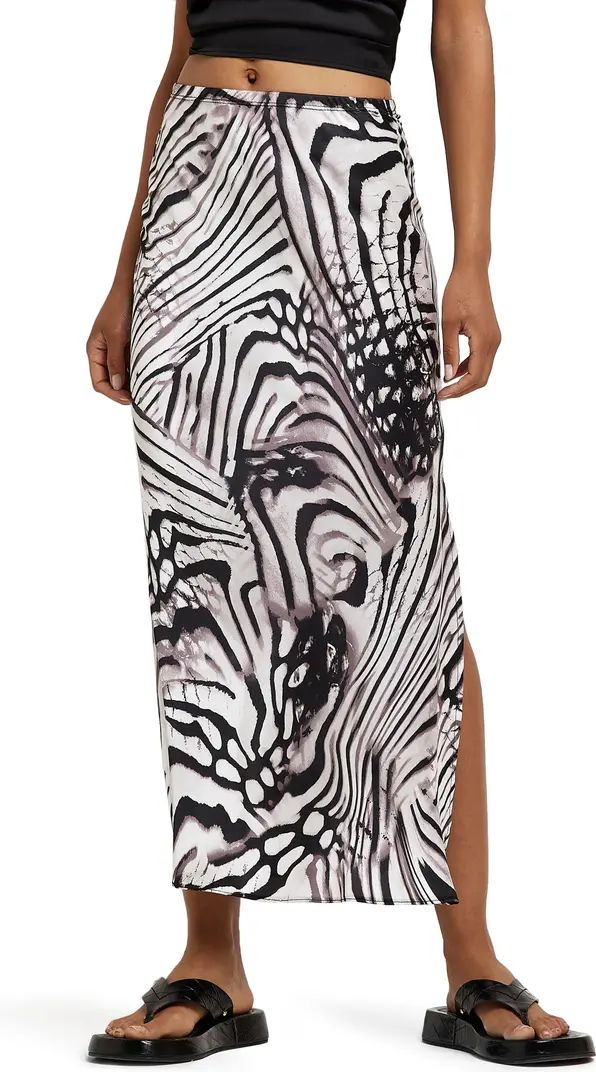 Abstract Print Side Slit Skirt | Nordstrom