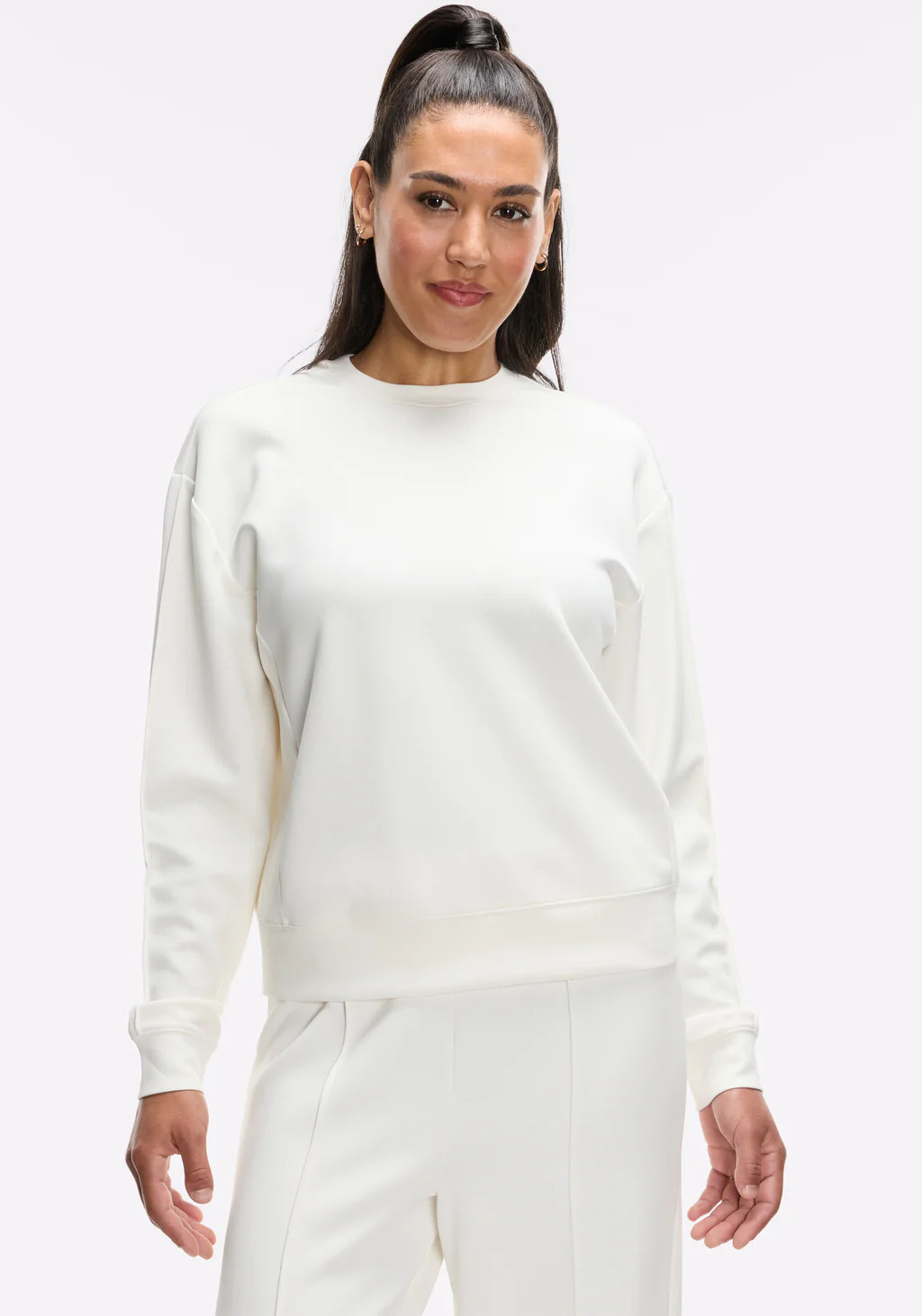 Washed Interlock Pintuck Crewneck | Peloton Apparel